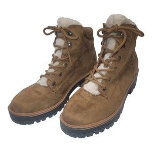 Indigo Rd. Brown Suede Ivory Sherpa Mallory Boots Women's Size 9 M